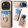Custodia per telefono con anello a portafoglio per carte in fibra di carbonio per Honor Magic6 Pro (cachi) Custodia per telefono con anello a portafoglio per carte in fibra di carbonio per Honor Magic6 Pro (cachi)