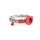 Custodia con design stampato per supporto per collare per animali AirTag con campanello e fibbia di sicurezza, stile: fiori rossi Custodia con design stampato per supporto per collare per animali AirTag con campanello e fibbia di sicurezza, stile: fiori rossi