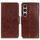 Custodia per telefono in pelle flip con texture nappa per Sony Xperia 1 IV (marrone) Custodia per telefono in pelle flip con texture nappa per Sony Xperia 1 IV (marrone)