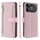 Custodia per cellulare in pelle con cerniera a tracolla con trama di pecora per Tecno Pova 6 5G (rosa) Custodia per cellulare in pelle con cerniera a tracolla con trama di pecora per Tecno Pova 6 5G (rosa)
