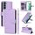 Per Samsung Galaxy S22+ 5G Custodia a flip in pelle con reticolo diamantato (viola chiaro) Per Samsung Galaxy S22+ 5G Custodia a flip in pelle con reticolo diamantato (viola chiaro)