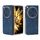 Per OPPO Trova N3 Custodia in pelle PU con bordo trasparente (blu)
