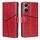 Custodia per cellulare in pelle con cuciture geometriche per vivo Y03 4G (rossa) Custodia per cellulare in pelle con cuciture geometriche per vivo Y03 4G (rossa)
