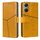 Custodia per cellulare in pelle con cuciture geometriche per vivo Y03 4G (gialla) Custodia per cellulare in pelle con cuciture geometriche per vivo Y03 4G (gialla)