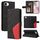 Per iPhone SE 2024 Custodia per telefono in pelle flip con giuntura bicolore (nera) Per iPhone SE 2024 Custodia per telefono in pelle flip con giuntura bicolore (nera)