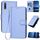 Per vivo Y19/U3/Y5s/Z5i/U20 YX0070 Custodia per telefono in pelle con fibbia in fibra di carbonio con cordino (viola chiaro) Per vivo Y19/U3/Y5s/Z5i/U20 YX0070 Custodia per telefono in pelle con fibbia in fibra di carbonio con cordino (viola chiaro)