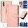 Per vivo Y19/U3/Y5s/Z5i/U20 YX0070 Custodia per telefono in pelle con fibbia in fibra di carbonio con cordino (rosa) Per vivo Y19/U3/Y5s/Z5i/U20 YX0070 Custodia per telefono in pelle con fibbia in fibra di carbonio con cordino (rosa)