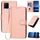 Per vivo Y21 2021 / Y33s / Y21s YX0070 Custodia per telefono in pelle con fibbia in fibra di carbonio con cordino (rosa) Per vivo Y21 2021 / Y33s / Y21s YX0070 Custodia per telefono in pelle con fibbia in fibra di carbonio con cordino (rosa)