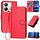 Per vivo Y78 5G Global YX0070 Custodia per telefono in pelle con fibbia in fibra di carbonio con cordino (rosso) Per vivo Y78 5G Global YX0070 Custodia per telefono in pelle con fibbia in fibra di carbonio con cordino (rosso)