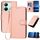 Per vivo Y78 5G Global YX0070 Custodia per telefono in pelle con fibbia in fibra di carbonio con cordino (rosa) Per vivo Y78 5G Global YX0070 Custodia per telefono in pelle con fibbia in fibra di carbonio con cordino (rosa)