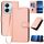 Per vivo Y78 + 5G Global YX0070 Custodia per telefono in pelle con fibbia in fibra di carbonio con cordino (rosa) Per vivo Y78 + 5G Global YX0070 Custodia per telefono in pelle con fibbia in fibra di carbonio con cordino (rosa)