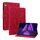 Custodia per tablet in pelle goffrata Giglio per Lenovo Tab K10 (rossa)