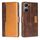 Per vivo Y03 4G Custodia per telefono in pelle con fibbia laterale in colore a contrasto (marrone scuro + oro) Per vivo Y03 4G Custodia per telefono in pelle con fibbia laterale in colore a contrasto (marrone scuro + oro)