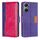 Per vivo Y03 4G Custodia per cellulare in pelle con fibbia laterale in colore a contrasto (viola + rosa rossa) Per vivo Y03 4G Custodia per cellulare in pelle con fibbia laterale in colore a contrasto (viola + rosa rossa)