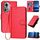 Per OPPO Reno11 Global YX0070 Custodia per telefono in pelle con fibbia in fibra di carbonio con cordino (rosso) Per OPPO Reno11 Global YX0070 Custodia per telefono in pelle con fibbia in fibra di carbonio con cordino (rosso)