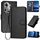 Per OPPO Reno11 Global YX0070 Custodia per telefono in pelle con fibbia in fibra di carbonio con cordino (nero) Per OPPO Reno11 Global YX0070 Custodia per telefono in pelle con fibbia in fibra di carbonio con cordino (nero)