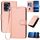 Per Honor 100 YX0070 Custodia per telefono in pelle con fibbia in fibra di carbonio con cordino (rosa) Per Honor 100 YX0070 Custodia per telefono in pelle con fibbia in fibra di carbonio con cordino (rosa)