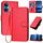 Custodia per telefono in pelle con fibbia in fibra di carbonio per Honor X7 4G / Play 30 Plus YX0070 con cordino (rosso) Custodia per telefono in pelle con fibbia in fibra di carbonio per Honor X7 4G / Play 30 Plus YX0070 con cordino (rosso)