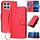 Per Honor X8 4G / X30i / Play6T Pro YX0070 Custodia per telefono in pelle con fibbia in fibra di carbonio con cordino (Rosso) Per Honor X8 4G / X30i / Play6T Pro YX0070 Custodia per telefono in pelle con fibbia in fibra di carbonio con cordino (Rosso)
