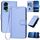 Per Honor X50i 5G / 90 Lite YX0070 Custodia per telefono in pelle con fibbia in fibra di carbonio con cordino (viola chiaro) Per Honor X50i 5G / 90 Lite YX0070 Custodia per telefono in pelle con fibbia in fibra di carbonio con cordino (viola chiaro)