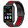 Per Huawei Watch Fit 3 cinturino in metallo in acciaio inossidabile con tre perline (nero rosso) Per Huawei Watch Fit 3 cinturino in metallo in acciaio inossidabile con tre perline (nero rosso)