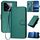 Per Xiaomi 14 Pro YX0070 Custodia per telefono in pelle con fibbia in fibra di carbonio con cordino (verde scuro) Per Xiaomi 14 Pro YX0070 Custodia per telefono in pelle con fibbia in fibra di carbonio con cordino (verde scuro)