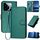 Per Xiaomi 14 YX0070 Custodia per telefono in pelle con fibbia in fibra di carbonio con cordino (verde scuro) Per Xiaomi 14 YX0070 Custodia per telefono in pelle con fibbia in fibra di carbonio con cordino (verde scuro)