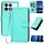 Per Xiaomi Redmi K70 / K70 Pro YX0070 Custodia per cellulare in pelle con fibbia in fibra di carbonio con cordino (azzurro) Per Xiaomi Redmi K70 / K70 Pro YX0070 Custodia per cellulare in pelle con fibbia in fibra di carbonio con cordino (azzurro)