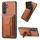 Custodia per cellulare con supporto elastico per carta pieghevole in fibra di carbonio Samsung Galaxy S22+ 5G (marrone) Custodia per cellulare con supporto elastico per carta pieghevole in fibra di carbonio Samsung Galaxy S22+ 5G (marrone)