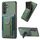 Per Samsung Galaxy S22+ 5G Custodia pieghevole in fibra di carbonio con supporto elastico per carta (verde) Per Samsung Galaxy S22+ 5G Custodia pieghevole in fibra di carbonio con supporto elastico per carta (verde)