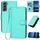 Per Samsung Galaxy S22 + 5G YX0070 Custodia per telefono in pelle con fibbia in fibra di carbonio con cordino (azzurro) Per Samsung Galaxy S22 + 5G YX0070 Custodia per telefono in pelle con fibbia in fibra di carbonio con cordino (azzurro)