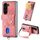 Per Samsung Galaxy Z Fold6 5G Custodia per telefono pieghevole in pelle con portafoglio per carte retrò con cinturino (rosa) Per Samsung Galaxy Z Fold6 5G Custodia per telefono pieghevole in pelle con portafoglio per carte retrò con cinturino (rosa)