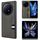 Custodia per telefono con cover posteriore per slot per schede Litchi Texture per vivo X Fold3 (grigio)