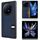 Custodia per telefono con cover posteriore per slot per schede Litchi Texture per vivo X Fold3 (blu)