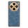 Custodia per telefono in pelle di agnello galvanica per vivo X100 Pro (blu) Custodia per telefono in pelle di agnello galvanica per vivo X100 Pro (blu)
