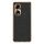 Custodia per telefono in pelle di agnello galvanica per Honor 90 (nera)