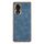 Custodia per telefono in pelle di agnello galvanica per Honor 80 (blu)