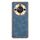 Custodia per telefono in pelle di agnello galvanica per Honor X50 (blu)