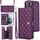 Per Samsung Galaxy S22+ 5G Custodia multifunzione a tracolla in pelle rombica (viola scuro) Per Samsung Galaxy S22+ 5G Custodia multifunzione a tracolla in pelle rombica (viola scuro)