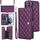 Per Samsung Galaxy S22 5G Custodia multifunzione a tracolla in pelle rombica (viola scuro) Per Samsung Galaxy S22 5G Custodia multifunzione a tracolla in pelle rombica (viola scuro)