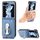Per Samsung Galaxy Z Flip6 5G Custodia per telefono con porta carte in fibra di carbonio (blu) Per Samsung Galaxy Z Flip6 5G Custodia per telefono con porta carte in fibra di carbonio (blu)