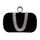 Borsa da sera decorata a forma di U Pochette da sera per banchetti da donna (nera) Borsa da sera decorata a forma di U Pochette da sera per banchetti da donna (nera)