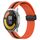 Per Xiaomi MI Watch Color 2 Cinturino in silicone pieghevole da 22 mm con chiusura magnetica (arancione + nero)
