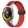 Per Xiaomi MI Watch Color 2 Cinturino in silicone pieghevole da 22 mm con chiusura magnetica (rosso + nero)