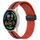 Per Xiaomi MI Watch Sport 22mm Cinturino pieghevole in silicone con chiusura magnetica (rosso + nero)