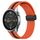 Per Xiaomi MI Watch Color 22mm Cinturino pieghevole in silicone con chiusura magnetica (arancione + nero) Per Xiaomi MI Watch Color 22mm Cinturino pieghevole in silicone con chiusura magnetica (arancione + nero)