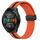 Per Huawei Watch GT 2E Cinturino in silicone pieghevole con chiusura magnetica da 22 mm (arancione + nero) Per Huawei Watch GT 2E Cinturino in silicone pieghevole con chiusura magnetica da 22 mm (arancione + nero)