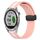 Per Garmin Approach S40 Cinturino in silicone pieghevole da 20 mm con chiusura magnetica (rosa + bianco) Per Garmin Approach S40 Cinturino in silicone pieghevole da 20 mm con chiusura magnetica (rosa + bianco)
