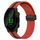 Per Garmin Forerunner 158 Cinturino in silicone pieghevole da 20 mm con chiusura magnetica (rosso + nero)