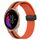 Per Garmin Venu 20mm Cinturino pieghevole in silicone con chiusura magnetica (arancione + nero) Per Garmin Venu 20mm Cinturino pieghevole in silicone con chiusura magnetica (arancione + nero)